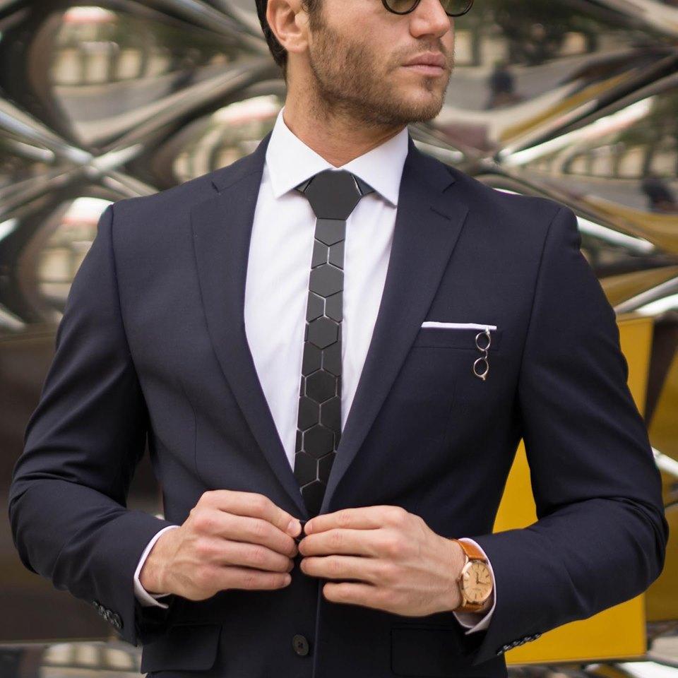Men Fashion Classic Tie Clip Wedding Party Formal Business Necktie